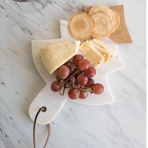 Marble and Wood Christmas Tree Cheese Board